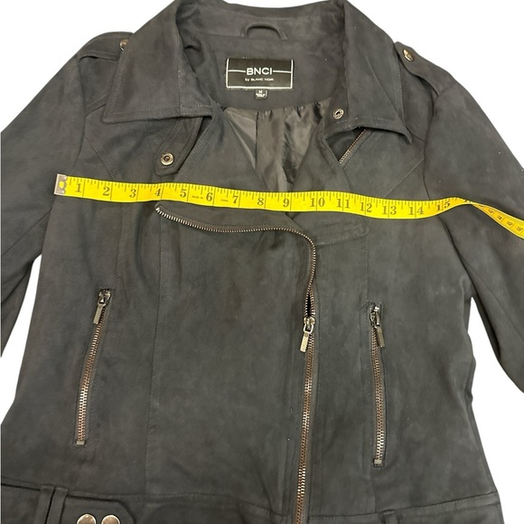 Blanc Noir Women's Charcoal Leather Jacket - Picture 7 of 13